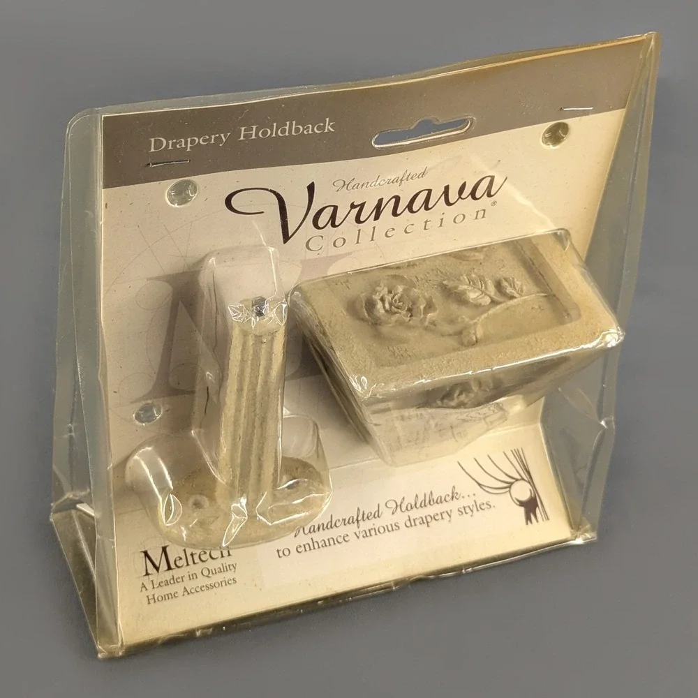 VTG Meltech Varnava Collection Rose Drapery Holdback Cream Pyramid VCH-205-AB